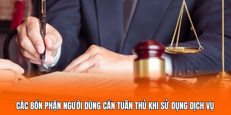 Các bổn phận người dùng cần tuân thủ khi sử dụng dịch vụ